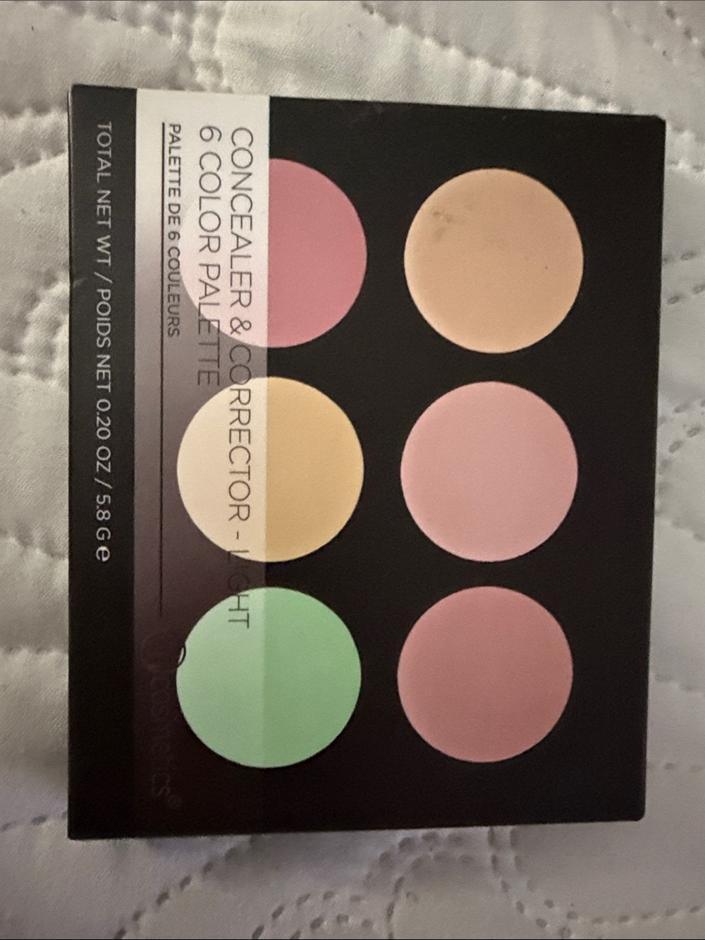 Concealer & Corrector 6-Color Palette – Pink, Peach, Yellow, Green, Beige